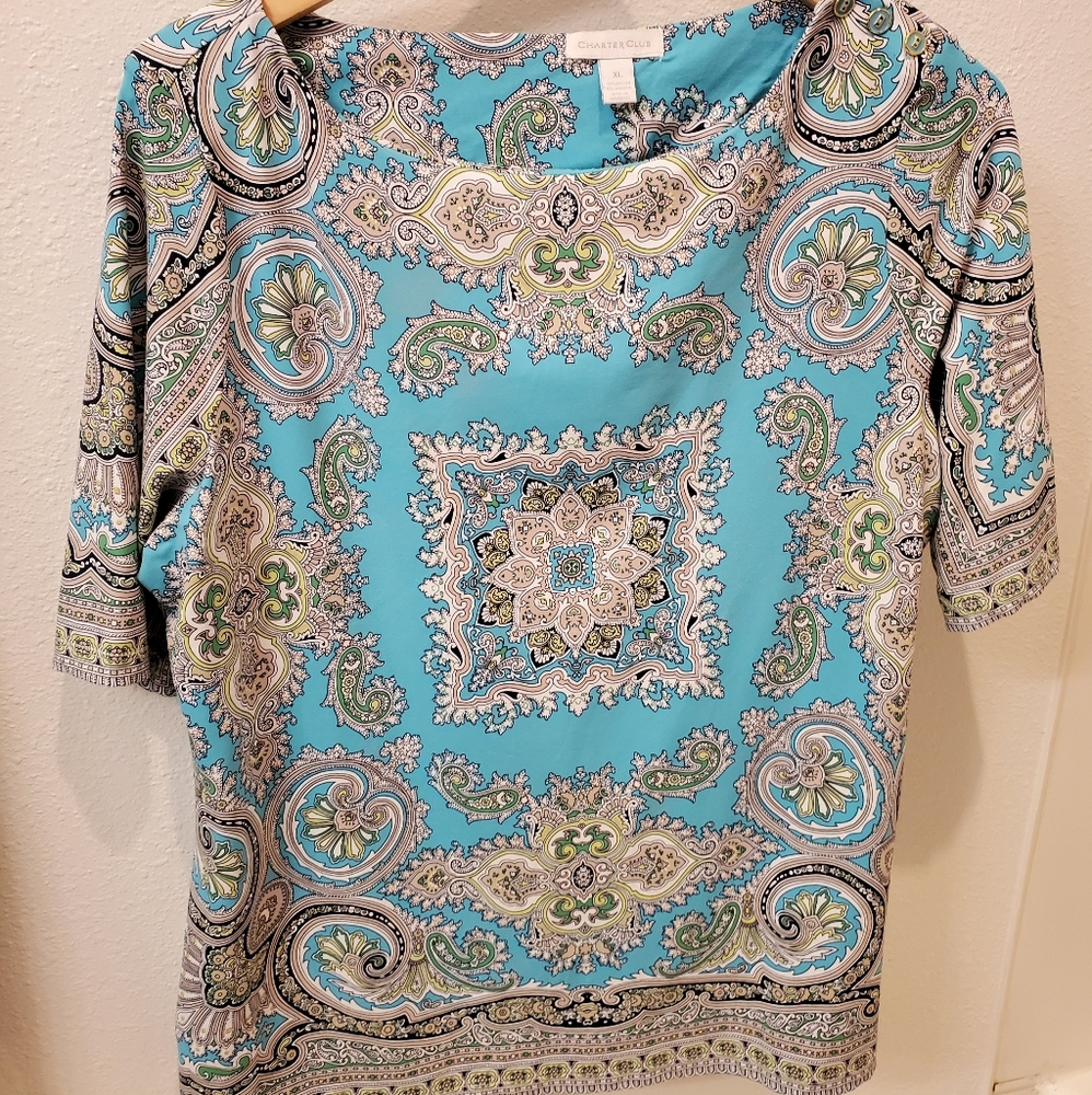 Charter club boat neck blouse